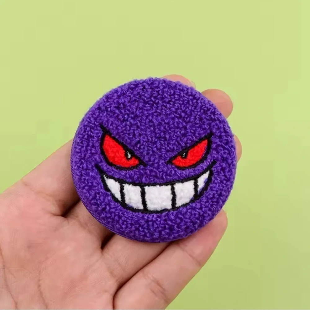 3/$33 Pokemon Character Gengar Fuzzy Texture Embroidered Button Pin Brooch